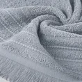 Ręcznik bawełniany MIRENA w stylu boho z frędzlami - 70 x 140 cm - stalowy 5
