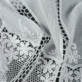 Tkanina firanowa zazdrostka z grubszej etaminy z haftem - 40 cm - biały 9