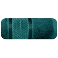 EUROFIRANY PREMIUM Ręcznik MIRO w kolorze turkusowym, z włókien bambusowych z żakardową bordiurą zdobioną lśniącymi paskami - 50 x 90 cm - turkusowy 3