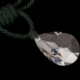 Dekoracyjny sznur do upięć z kryształem - 53 cm - ciemnozielony 1