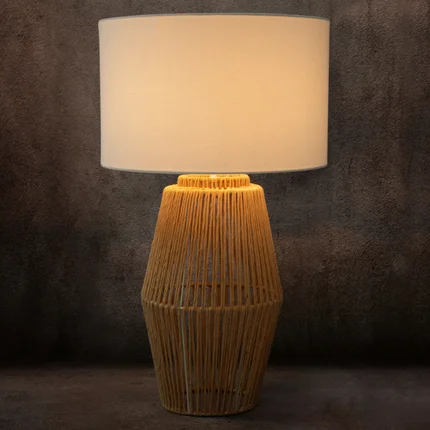 Lampa stołowa FRIDA na ażurowej podstawie w stylu boho Lampa stołowa FRIDA na ażurowej podstawie w stylu boho - ∅ 40 x 69 cm