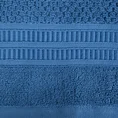 Ręcznik bawełniany ROSITA o ryżowej strukturze z żakardową bordiurą z geometrycznym wzorem, niebieski - 30 x 50 cm - niebieski 2