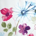 Zasłona LIRA zdobiona nadrukiem z malowanymi kwiatami - 140 x 250 cm - bordowy 7