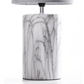 Lampka stołowa ADORA na ceramicznej podstawie z efektem marmuru z abażurem z matowej tkaniny - ∅ 20 x 45 cm - kremowy 4