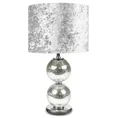 Lampa stołowa SABRINA z podstawą w formie szklanych bombek i welwetowym abażurem - ∅ 36 x 61 cm - srebrny 3