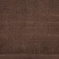 Ręcznik GALA bawełniany z  bordiurą w paski podkreślone błyszczącą nicią - 70 x 140 cm - ciemnobrązowy 2