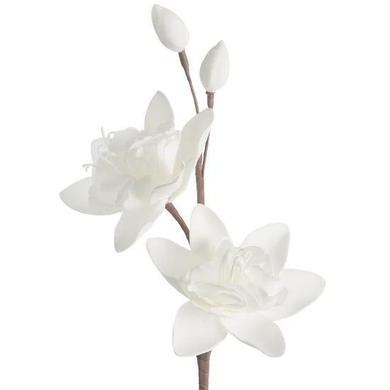 Kwiat dekoracyjny z pianki foamirian, kwiat syntetyczny - ∅ 20 x 86 cm - biały