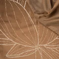 Bieżnik welwetowy BLINK 12 z welwetu z dużym wzorem kwiatu lotosu - 35 x 180 cm - brązowy 8