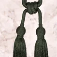 Dekoracyjny sznur do upięć z dwoma chwostami - 50 cm - ciemnozielony 3