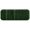 EUROFIRANY PREMIUM Ręcznik MILA  z włókien bambusowych z  bordiurą tkaną w ozdobne pasy 3D - 50 x 90 cm - butelkowy zielony 3
