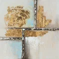 Obraz DELUSION 2 ręcznie malowany na płótnie ze złotymi elementami - 60 x 60 cm - złoty 1