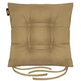 ADORE dwustronna welurowa poduszka siedziskowa na krzesło z czterema pikowaniami, gramatura 195 g/m2 - 40 x 40 x 8 cm - jasnobrązowy 2