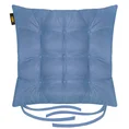 ADORE dwustronna welurowa poduszka siedziskowa na krzesło z dziewięcioma pikowaniami, gramatura 195 g/m2 - 40 x 40 x 6 cm - niebieski 2