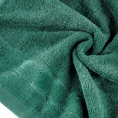 Ręcznik DAMLA z welurową bordiurą - 50 x 90 cm - butelkowy zielony 5