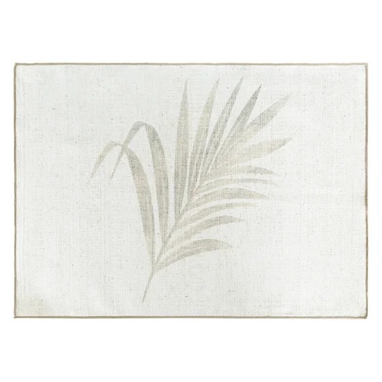 Komplet 4 szt. podkładek INES 11 z nadrukowanym motywem liści palmowych - 32 x 45 cm - beżowy