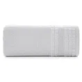 Ręcznik z wypukłą fakturą podkreślony welwetową bordiurą w krateczkę - 30 x 50 cm - srebrny 3