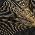 EUROFIRANY PREMIUM Narzuta GINKO z welwetu pikowana metodą hot press z nadrukiem liści miłorzębu - 220 x 240 cm - czarny 5