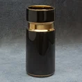 Wazon ceramiczny o nowoczesnym kształcie czarno-złoty - ∅ 11 x 25 cm - czarny 1