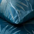 TERRA COLLECTION Komplet pościeli MONTENEGRO 3 z makosatyny bawełnianej z graficznym wzorem liści - 160 x 200 cm - ciemnoniebieski 8