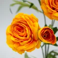 JASKIER AZJATYCKI kwiat sztuczny dekoracyjny - dł.72 cm dł. z kwiatami 29 cm śr.kwiat 10 cm - pomarańczowy 2