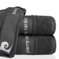 PIERRE CARDIN Ręcznik NEL w kolorze stalowym, z żakardową bordiurą - 70 x 140 cm - stalowy 1