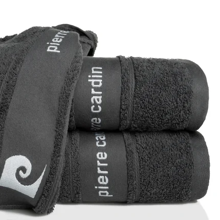 PIERRE CARDIN Ręcznik NEL w kolorze stalowym, z żakardową bordiurą PIERRE CARDIN Ręcznik NEL w kolorze stalowym, z żakardową bordiurą - 50 x 100 cm