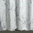 Zasłona WERA z miękkiej welwetowej tkaniny zdobiona nadrukiem przypominającym marmur - 140 x 250 cm - jasnoszary 3