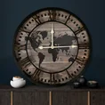 Dekoracyjny zegar ścienny w stylu kolonialnym - 60 x 5 x 60 cm - czarny 6
