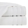 Ręcznik VITO z bawełny podkreślony żakardowymi paskami - 70 x 140 cm - biały 1