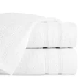 Ręcznik ALINE klasyczny z bordiurą w formie tkanych paseczków - 30 x 50 cm - biały 1