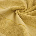 Ręcznik LIANA z bawełny z żakardową bordiurą przetykaną srebrną nitką - 70 x 140 cm - musztardowy 5