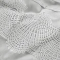 Pościel z satyny bawełnianej zdobiona elegancką koronką i zakładkami - 160 x 200 cm - biały 5