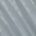 Zasłona z gładkiej matowej tkaniny z ozdobnym pasem z geometrycznym srebrnym nadrukiem w górnej części - 140 x 250 cm - srebrny 5