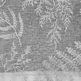 Firana ILANA z ozdobnym pasem srebrnych liści w górnej części - 140 x 250 cm - biały 9
