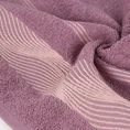 EUROFIRANY CLASSIC Ręcznik SYLWIA 2 z żakardową bordiurą z falującym wzorem - 70 x 140 cm - liliowy 5