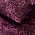TERRA COLLECTION Komplet pościeli AVINION 5 z makosatyny bawełnianej z ornamentowym wzorem - 220 x 200 cm - fioletowy 12