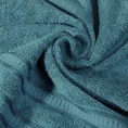 EUROFIRANY PREMIUM Ręcznik MILA  z włókien bambusowych z  bordiurą tkaną w ozdobne pasy 3D - 70 x 140 cm - niebieski 5