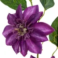 POWOJNIK CLEMATIS  sztuczny kwiat dekoracyjny z płatkami z jedwabistej tkaniny - 85 cm - fioletowy 2