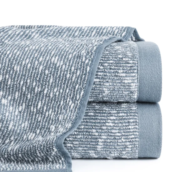 TERRA COLLECTION Ręcznik PALERMO z efektem boucle i melanżu - 50 x 90 cm - niebieski