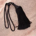 Dekoracyjny sznur do upięć KAJA z ozdobnym chwostem - 76 cm - czarny 1