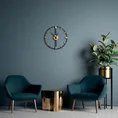 Dekoracyjny zegar ścienny z metalu w nowoczesnym minimalistycznym stylu - 40 x 5 x 40 cm - czarny 7