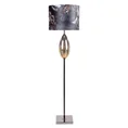 LIMITED COLLECTION Lampa stojąca PEONIA 2 z podstawą łączącą szkło i metal oraz welwetowy abażur PASJA CZERNI - ∅ 43 x 157 cm - wielokolorowy 2