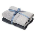 Zestaw prezentowy - komplet 2 szt ręczników na każdą okazję - 35 x 25 x 6 cm - popielaty 1