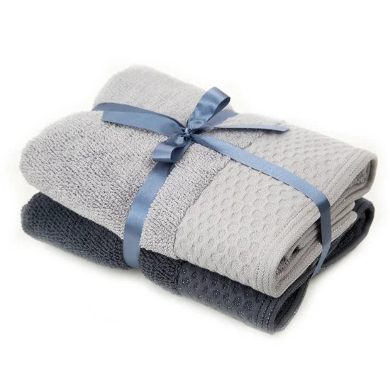 Zestaw prezentowy - komplet 2 szt ręczników na każdą okazję - 35 x 25 x 6 cm - popielaty