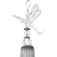 Dekoracyjny sznur do upięć z chwostem z kryształową ważką, styl glamour - 95 x 13 cm - srebrny 2
