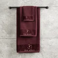 EVA MINGE Komplet ręczników GAJA w eleganckim opakowaniu, idealne na prezent - 46 x 36 x 7 cm - bordowy 3