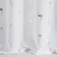 Firana z nadrukiem srebrnych flamingów - 140 x 250 cm - biały 3