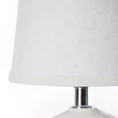 Lampka stołowa LUKA na kulistej ceramicznej podstawie z abażurem z matowej tkaniny - ∅ 15 x 22 cm - biały 2