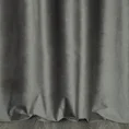 Zasłona z welwetu z ozdobnym pasem ze srebrnym połyskiem w górnej części - 140 x 250 cm - stalowy 3