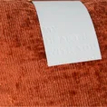 Poszewka z miękkiej szenilowej tkaniny ze skórzaną wstawką - 45 x 45 cm - ceglasty 3
